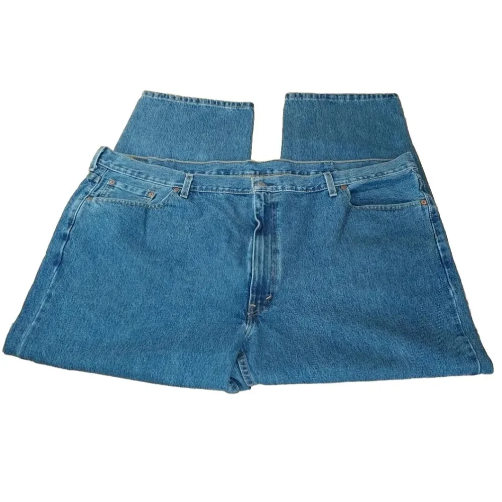 Levi's 550 Jeans Blue Denim Zip Fly Bootcut Leg High Rise Relaxed Fit Men 50/30